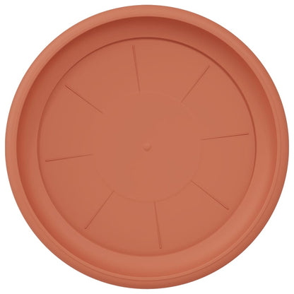 Ronde Bloemenschalen 24 pcs Baksteenrood Ø 14 x 2 cm Kunststof
