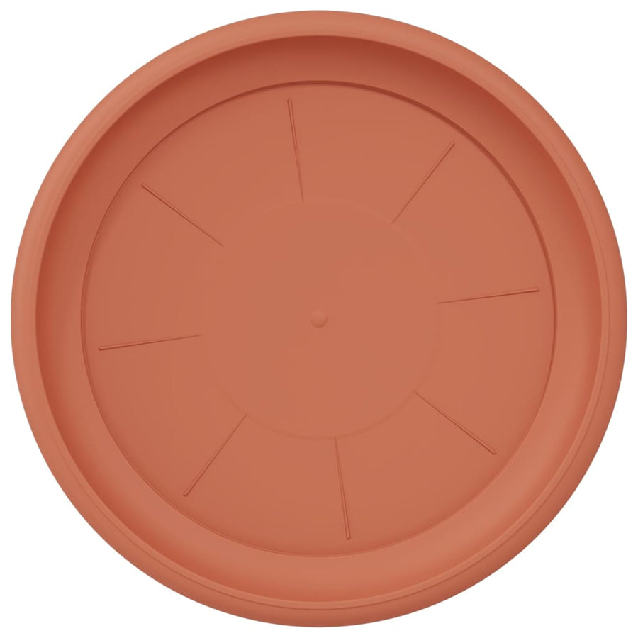 Ronde Bloemenschalen 24 pcs Baksteenrood Ø 14 x 2 cm Kunststof
