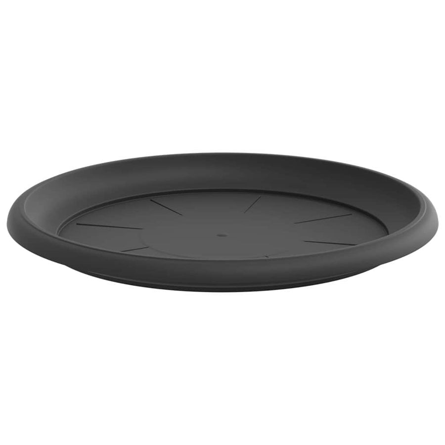 Ronde Bloemenschalen 24 pcs Zwart Ø 27 x 2,5 cm Kunststof
