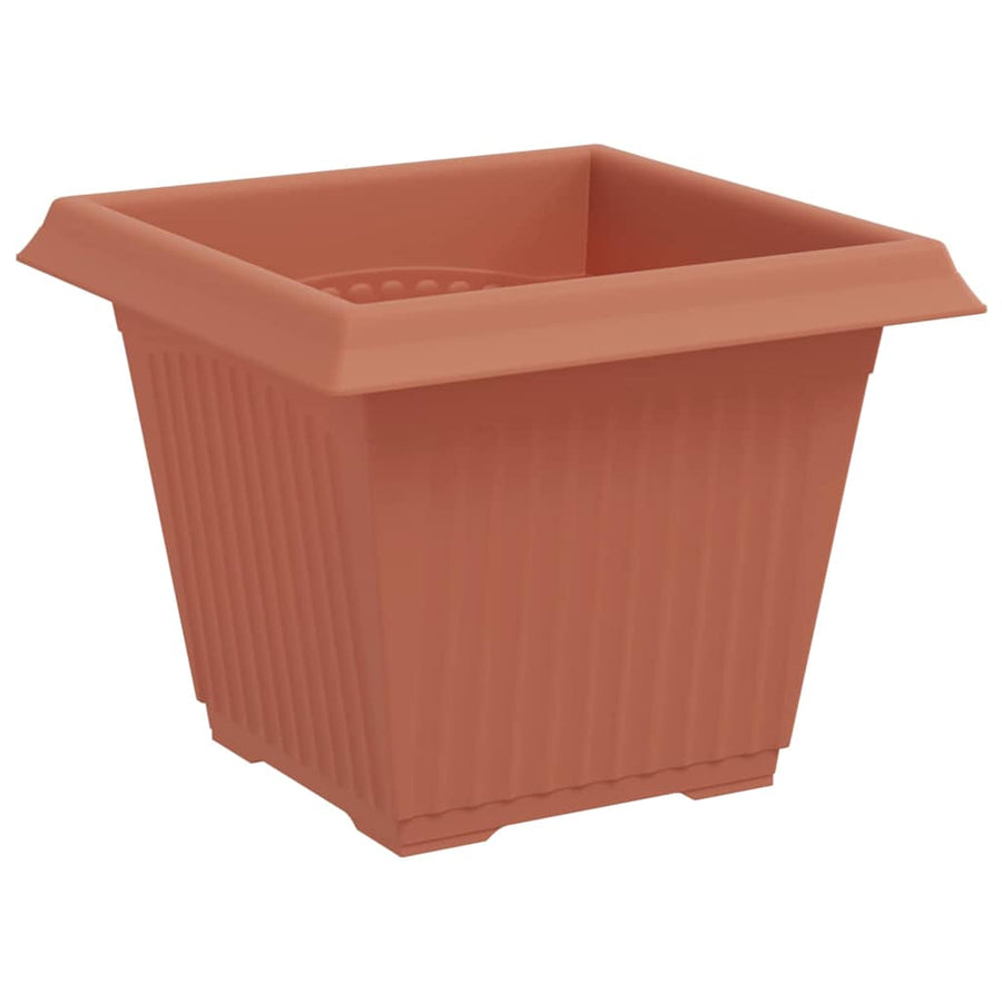 Vierkante Bloempot 6 pcs Baksteenrood 33 x 33 x 26 cm Kunststof