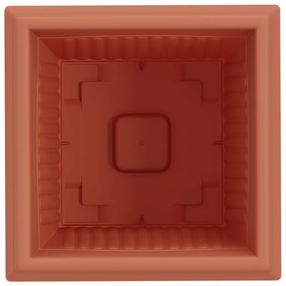 Vierkante Bloempot 6 pcs Baksteenrood 33 x 33 x 26 cm Kunststof