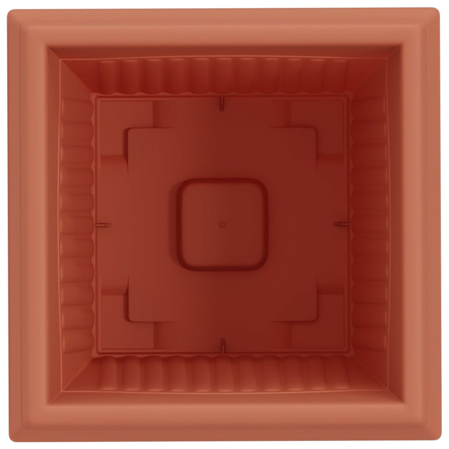 Vierkante Bloempot 6 pcs Baksteenrood 33 x 33 x 26 cm Kunststof