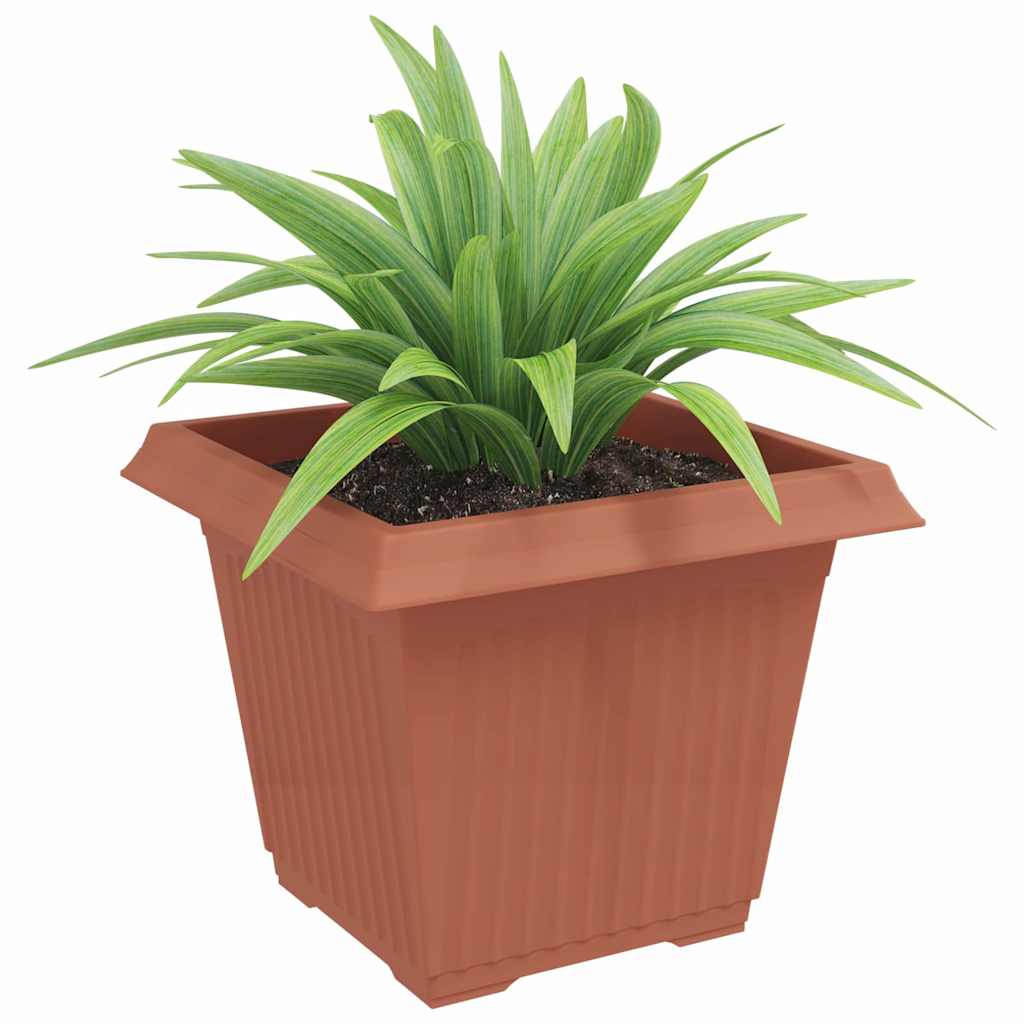 Vierkante Bloempot 6 pcs Baksteenrood 43 x 43 x 33,5 cm