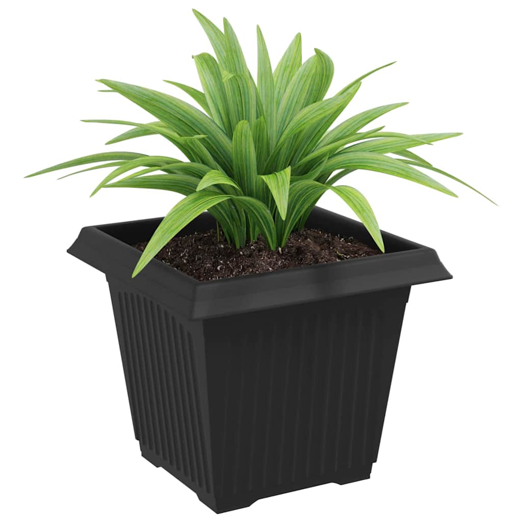 Vierkante Bloempot 6 pcs Zwart 43 x 43 x 33.5 cm Kunststof