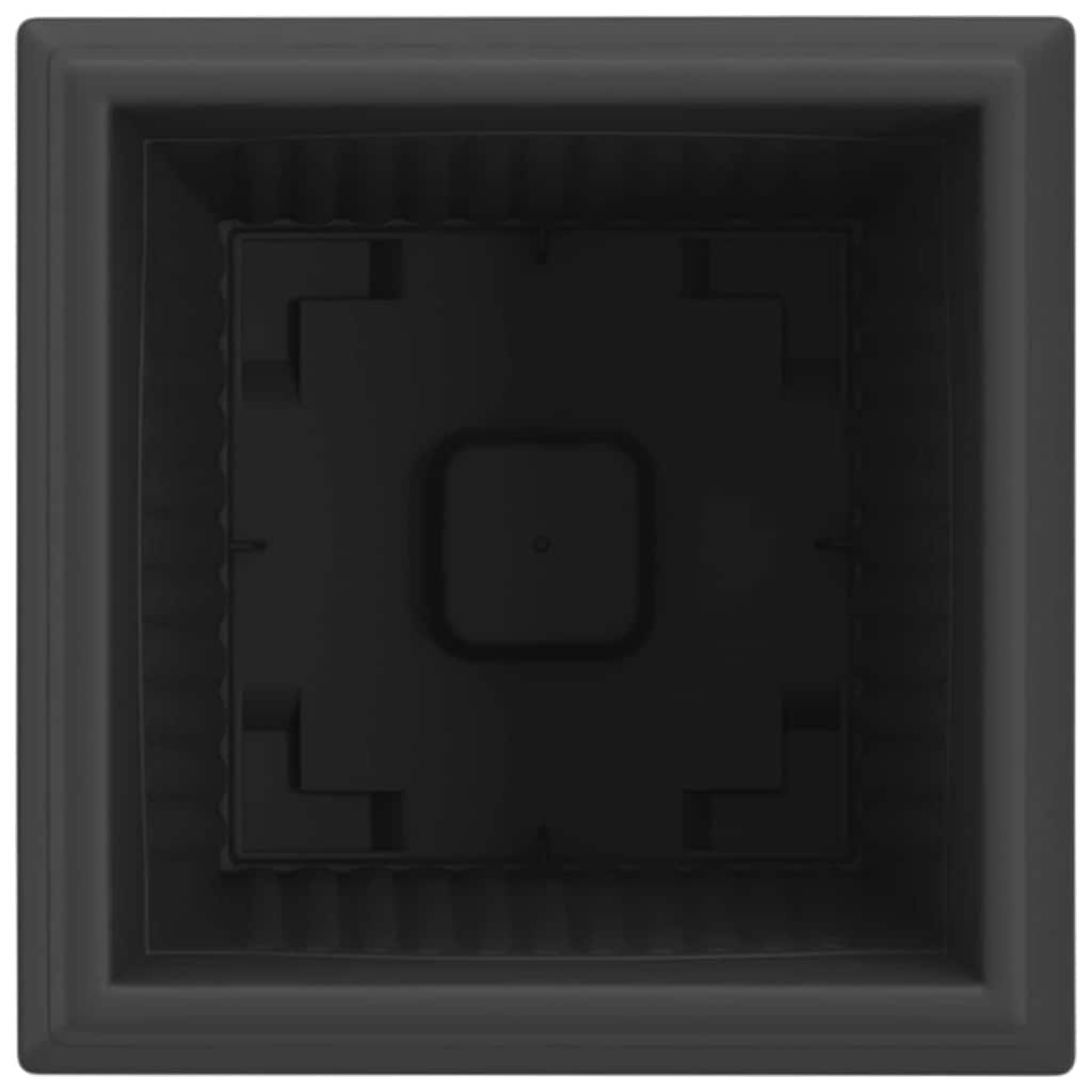 Vierkante Bloempot 6 pcs Zwart 43 x 43 x 33.5 cm Kunststof