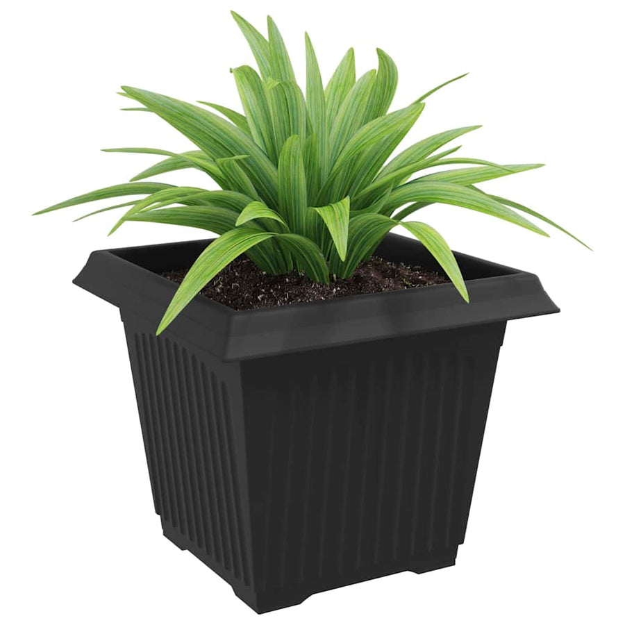Vierkante Bloempot 6 pcs Zwart 43 x 43 x 33.5 cm Kunststof
