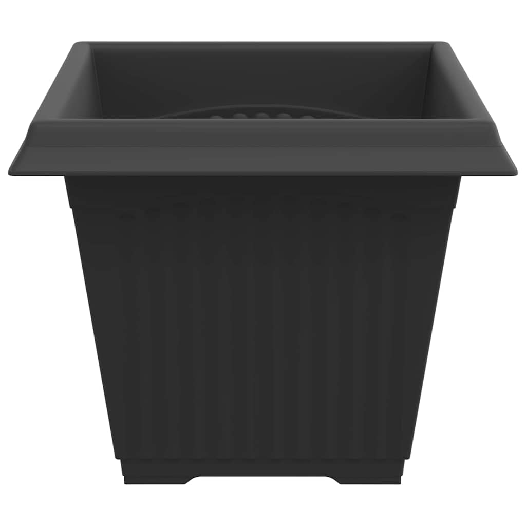 Vierkante Bloempot 6 pcs Zwart 38 x 38 x 30 cm Kunststof