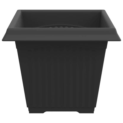Vierkante Bloempot 6 pcs Zwart 38 x 38 x 30 cm Kunststof