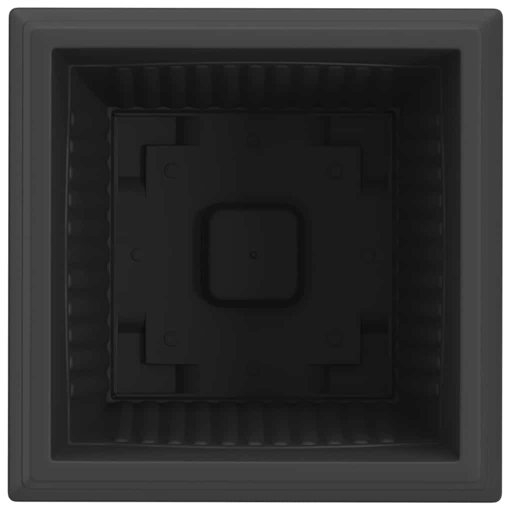Vierkante Bloempot 6 pcs Zwart 43 x 43 x 33,5 cm Kunststof