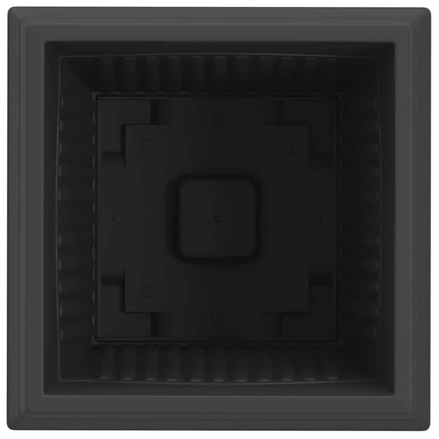 Vierkante Bloempot 6 pcs Zwart 43 x 43 x 33,5 cm Kunststof