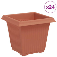 Vierkante Bloempot 24 pcs Baksteenrood 43 x 43 x 33.5 cm
