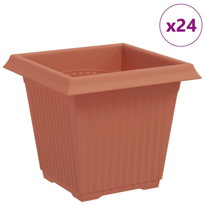 Vierkante Bloempot 24 pcs Baksteenrood 43 x 43 x 33.5 cm