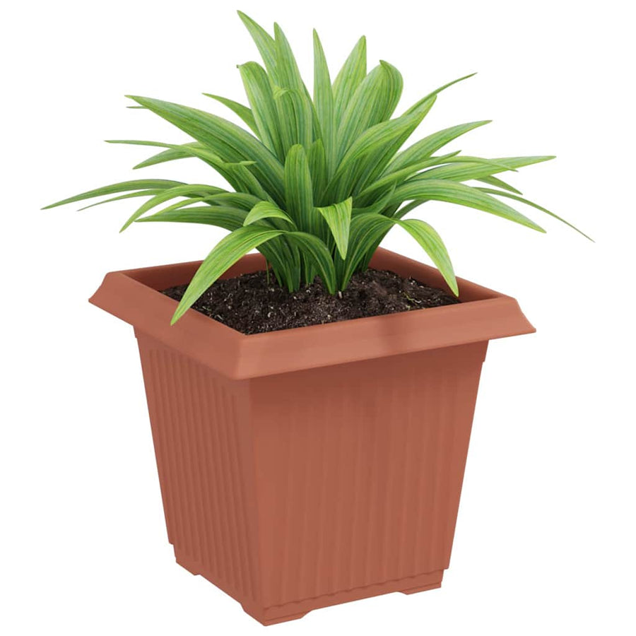 Vierkante Bloempot 24 pcs Baksteenrood 43 x 43 x 33.5 cm