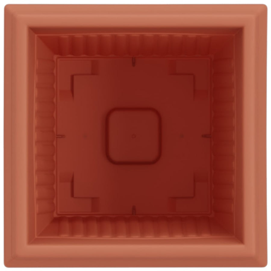 Vierkante Bloempot 24 pcs Baksteenrood 43 x 43 x 33.5 cm