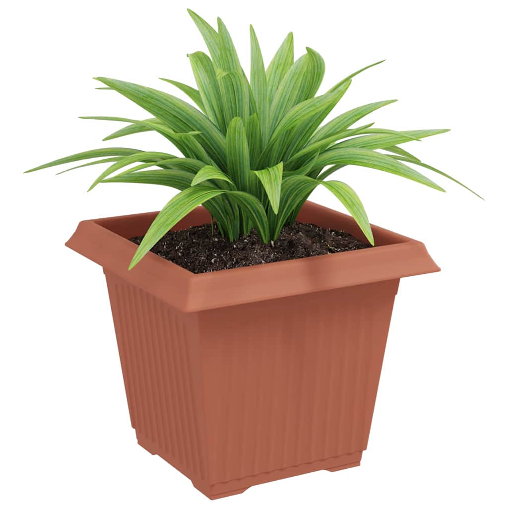 Vierkante Bloempot 24 pcs Baksteenrood 43 x 43 x 33.5 cm