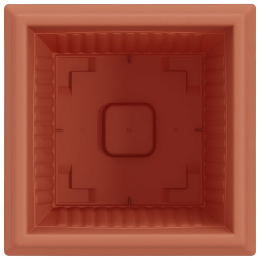 Vierkante Bloempot 24 pcs Baksteenrood 43 x 43 x 33.5 cm