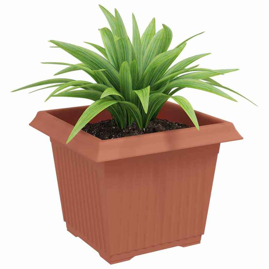 Vierkante Bloempot 24 pcs Baksteenrood 43 x 43 x 33.5 cm