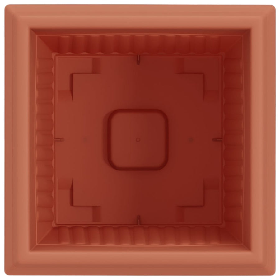 Vierkante Bloempot 24 pcs Baksteenrood 43 x 43 x 33.5 cm