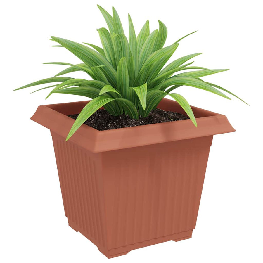 Vierkante Bloempot 24 pcs Baksteenrood 43 x 43 x 33.5 cm