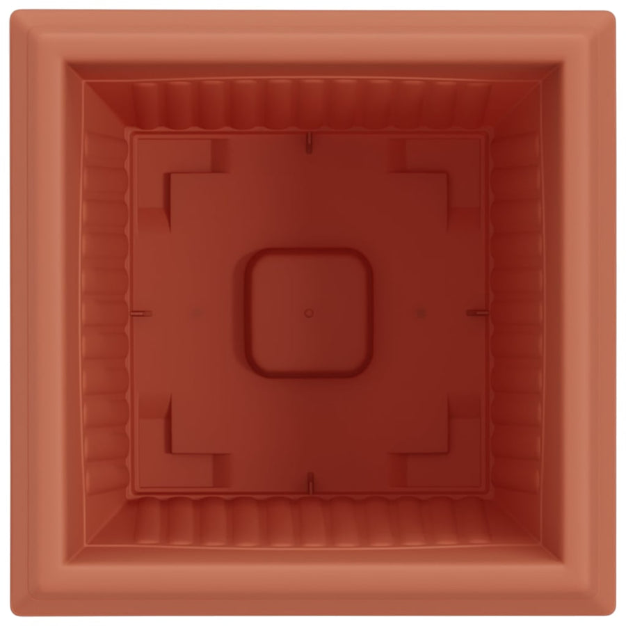 Vierkante Bloempot 24 pcs Baksteenrood 43 x 43 x 33.5 cm