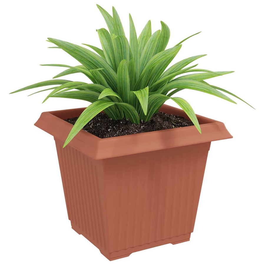 Vierkante Bloempot 24 pcs Baksteenrood 43 x 43 x 33.5 cm