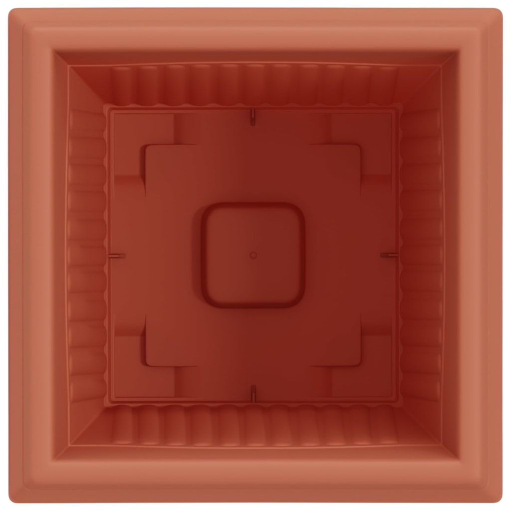 Vierkante Bloempot 24 pcs Baksteenrood 43 x 43 x 33.5 cm