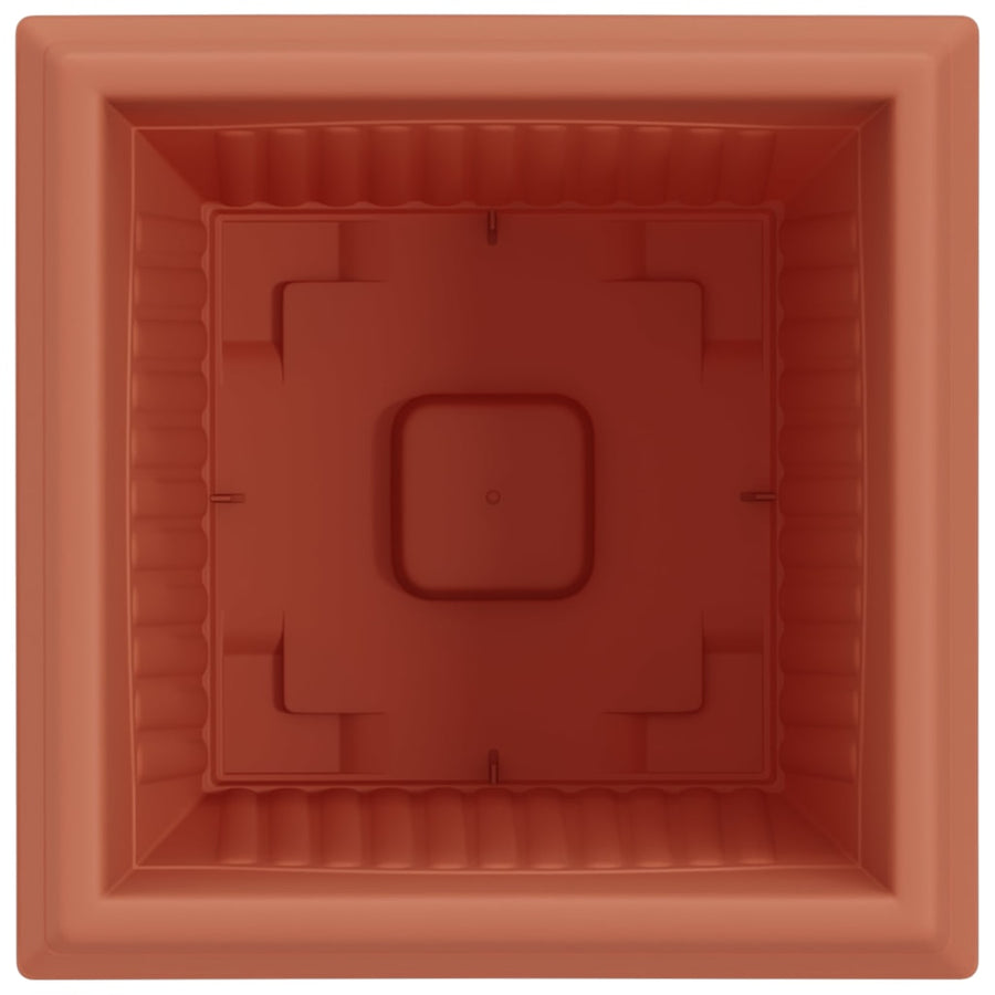 Vierkante Bloempot 24 pcs Baksteenrood 43 x 43 x 33.5 cm