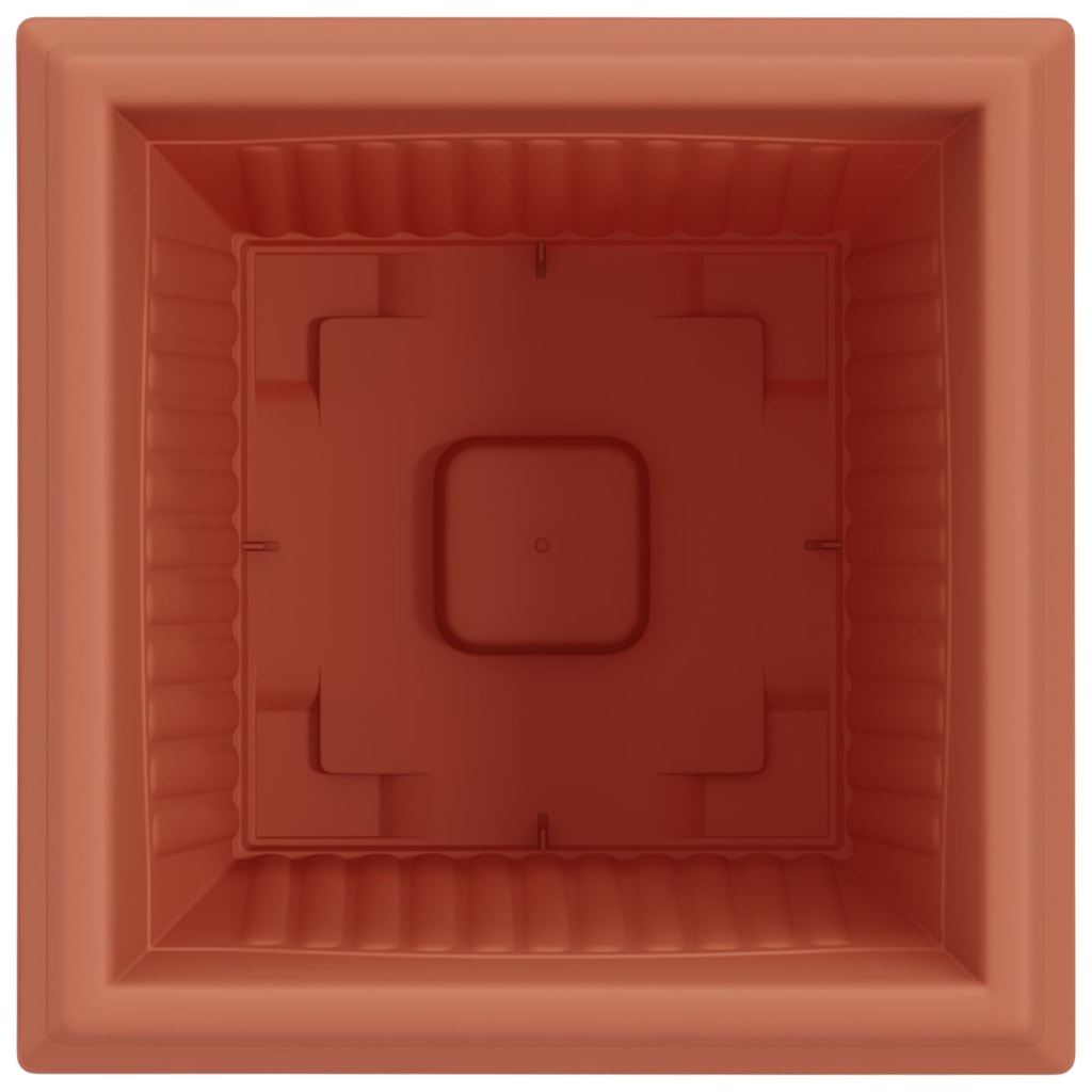 Vierkante Bloempot 24 pcs Baksteenrood 43 x 43 x 33.5 cm