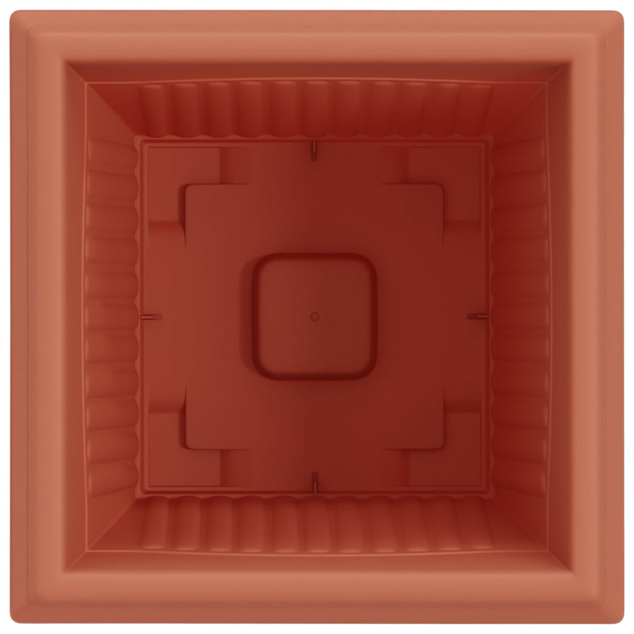 Vierkante Bloempot 24 pcs Baksteenrood 43 x 43 x 33.5 cm