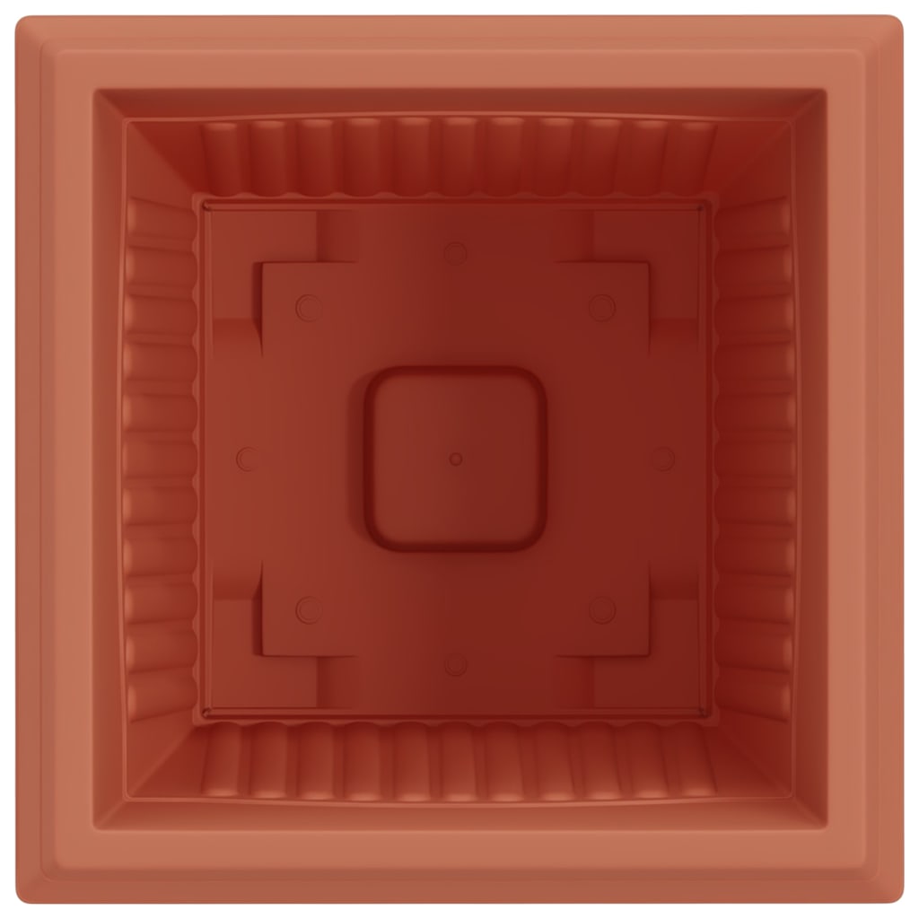 Vierkante Bloempot 24 pcs Baksteenrood 43 x 43 x 33.5 cm