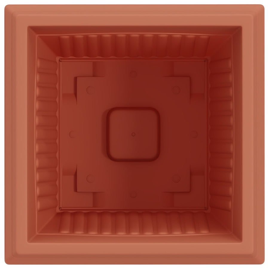 Vierkante Bloempot 24 pcs Baksteenrood 43 x 43 x 33.5 cm