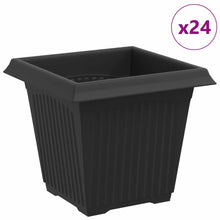Vierkante Bloempot 24 pcs Zwart 16 x 16 x 14 cm Kunststof