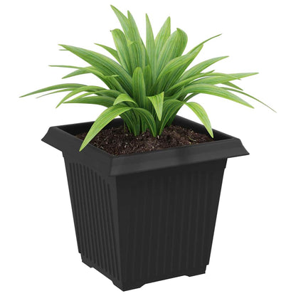 Vierkante Bloempot 24 pcs Zwart 16 x 16 x 14 cm Kunststof