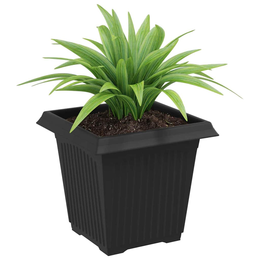 Vierkante Bloempot 24 pcs Zwart 16 x 16 x 14 cm Kunststof