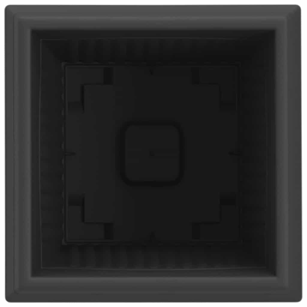 Vierkante Bloempot 24 pcs Zwart 16 x 16 x 14 cm Kunststof