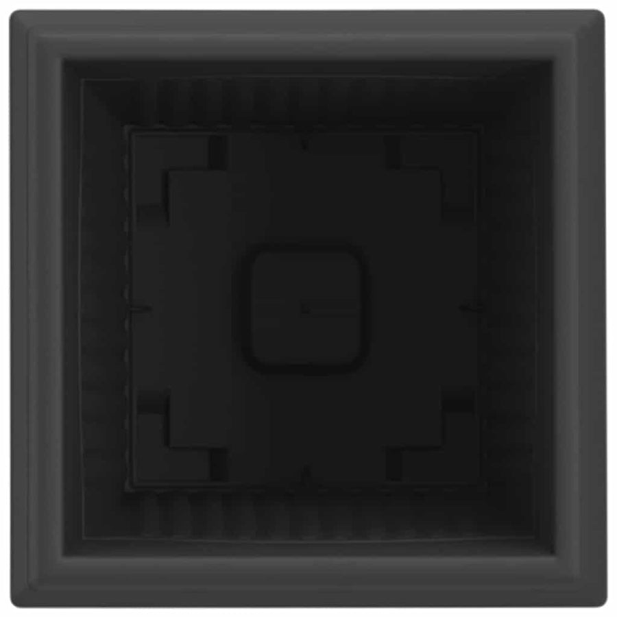 Vierkante Bloempot 24 pcs Zwart 16 x 16 x 14 cm Kunststof