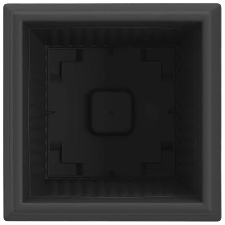 Vierkante Bloempot 24 pcs Zwart 20 x 20 x 16 cm Kunststof
