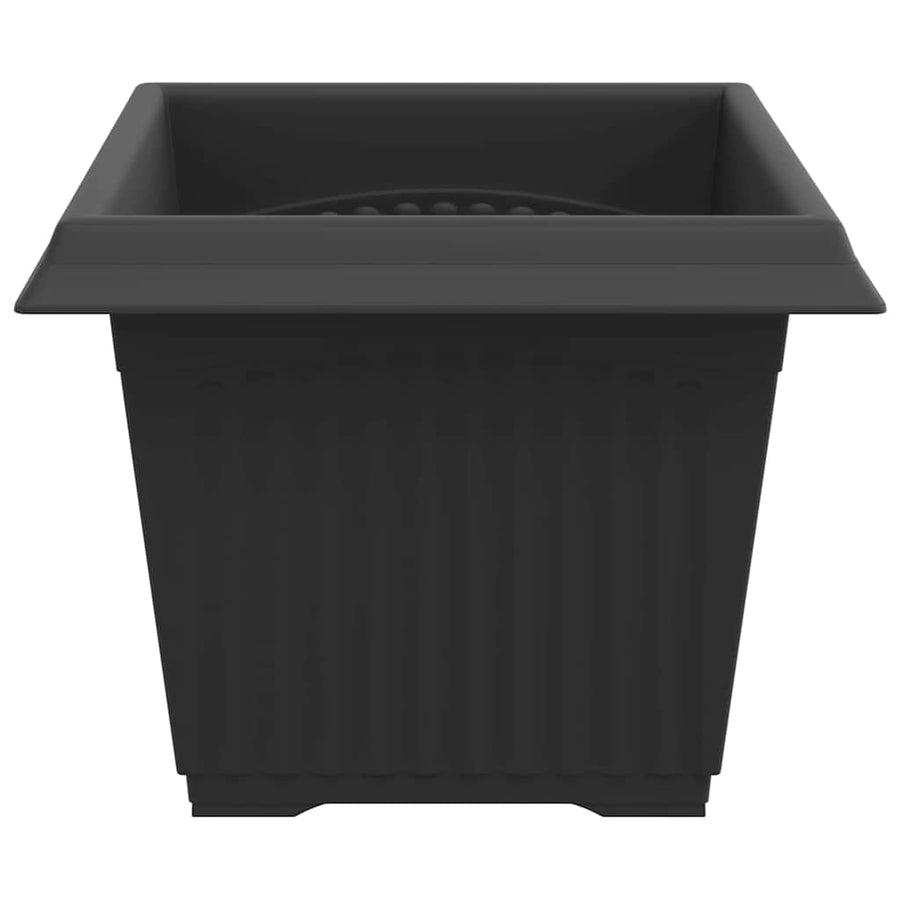 Vierkante Bloempot 24 pcs Zwart 23 x 23 x 17,5 cm Kunststof