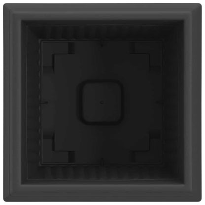 Vierkante Bloempot 24 pcs Zwart 23 x 23 x 17,5 cm Kunststof