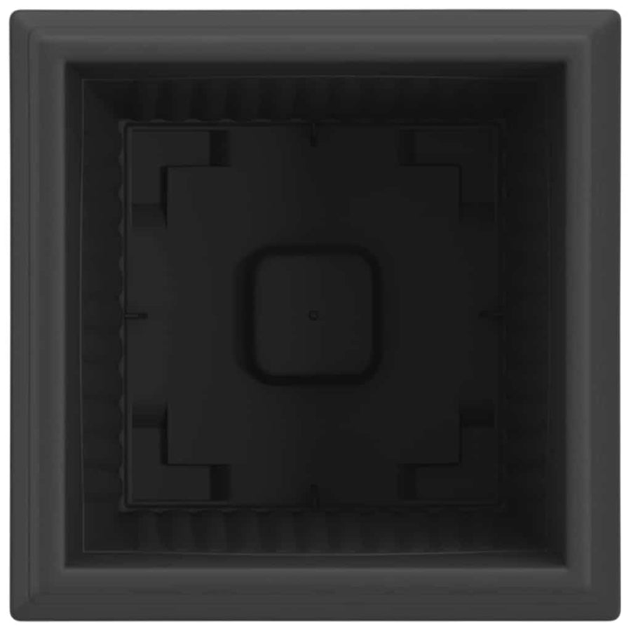 Vierkante Bloempot 24 pcs Zwart 23 x 23 x 17,5 cm Kunststof