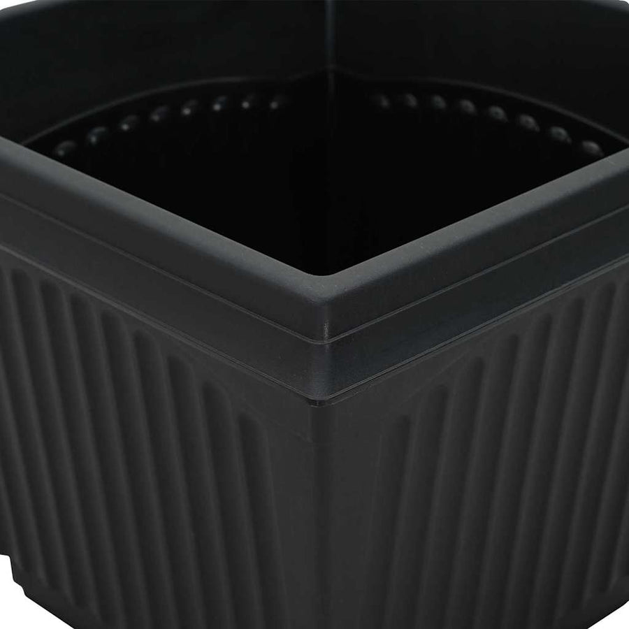 Vierkante Bloempot 24 pcs Zwart 43 x 43 x 33.5 cm Kunststof