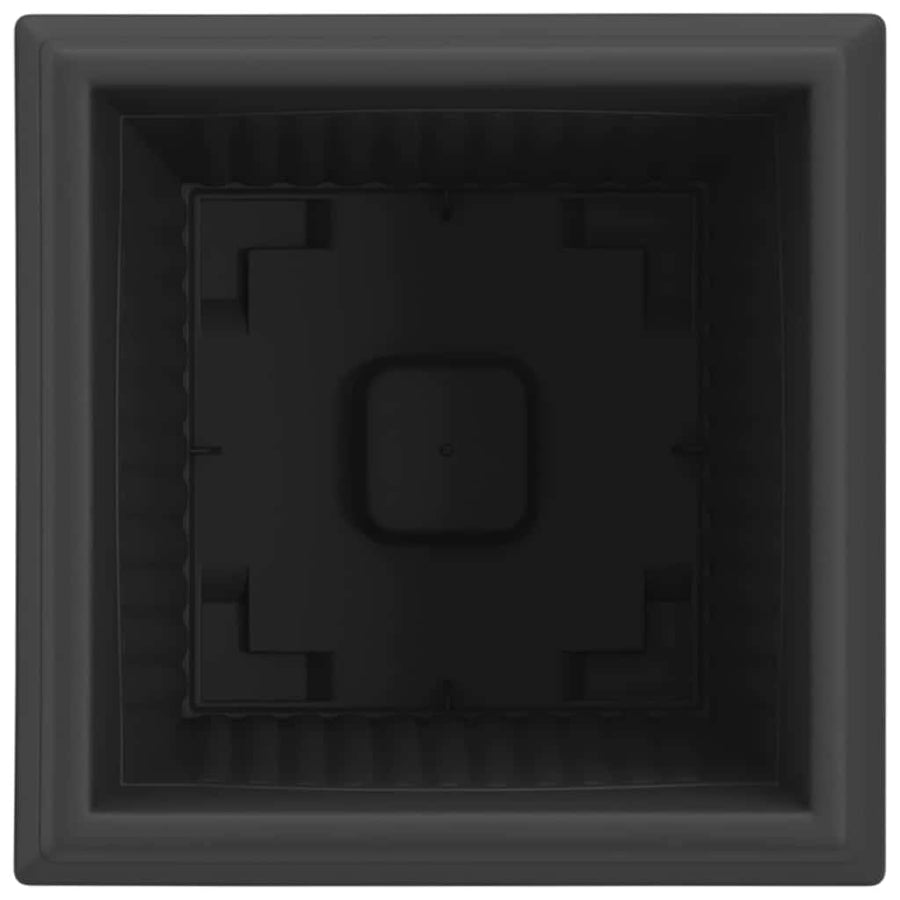 Vierkante Bloempot 24 pcs Zwart 43 x 43 x 33.5 cm Kunststof