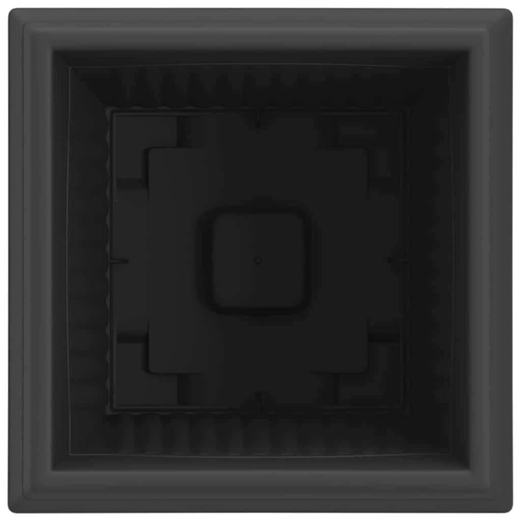Vierkante Bloempot 24 pcs Zwart 43 x 43 x 33.5 cm Kunststof