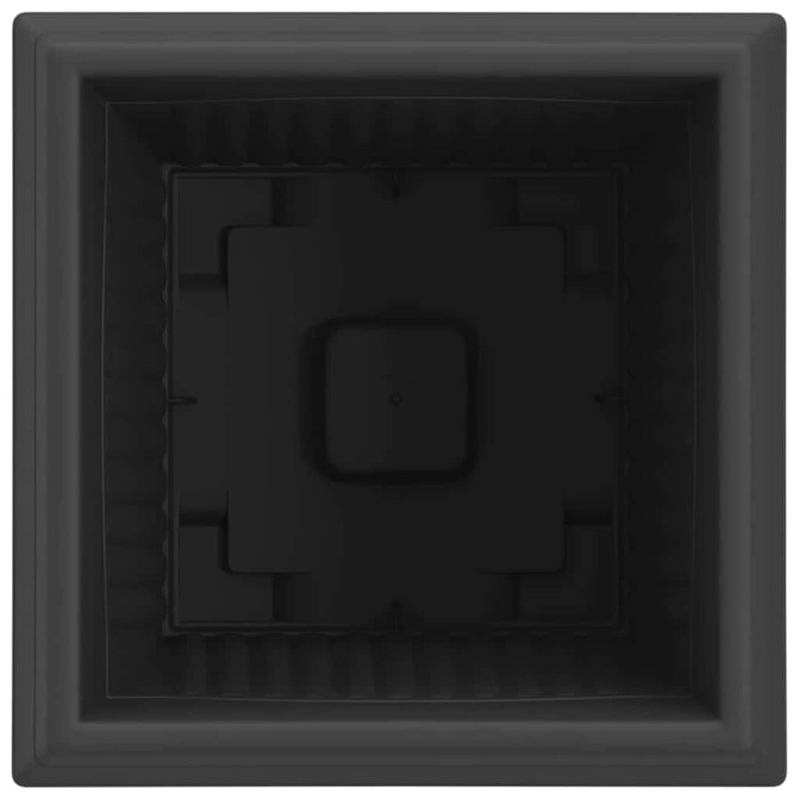 Vierkante Bloempot 24 pcs Zwart 43 x 43 x 33.5 cm Kunststof