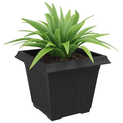 Vierkante Bloempot 24 pcs Zwart 43 x 43 x 33.5 cm Kunststof