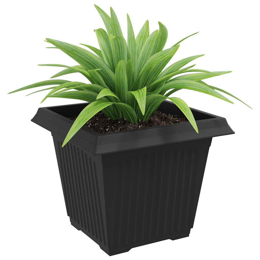 Vierkante Bloempot 24 pcs Zwart 43 x 43 x 33.5 cm Kunststof