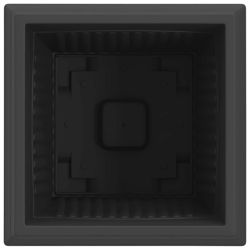 Vierkante Bloempot 24 pcs Zwart 43 x 43 x 33.5 cm Kunststof