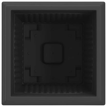 Vierkante Bloempot 24 pcs Zwart 43 x 43 x 33.5 cm Kunststof