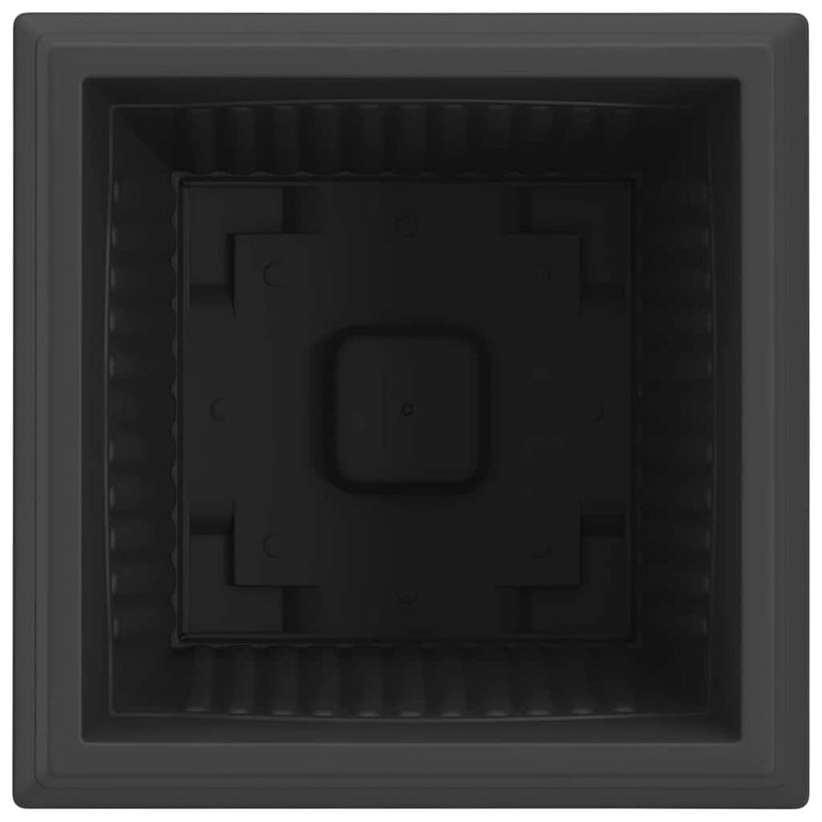 Vierkante Bloempot 24 pcs Zwart 43 x 43 x 33.5 cm Kunststof