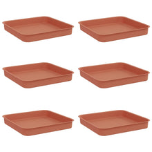 Vierkante Bloemenschotel 6 pcs Baksteenrood 15 x 15 x 2 cm